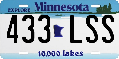 MN license plate 433LSS