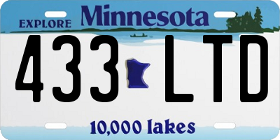 MN license plate 433LTD
