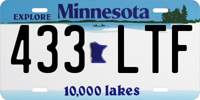 MN license plate 433LTF