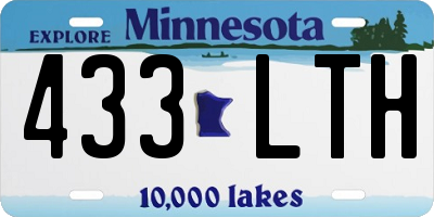 MN license plate 433LTH