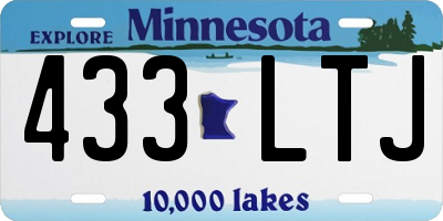 MN license plate 433LTJ
