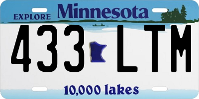 MN license plate 433LTM