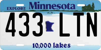 MN license plate 433LTN