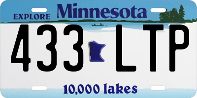 MN license plate 433LTP
