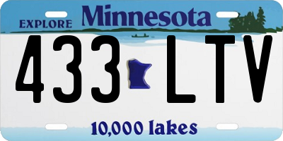 MN license plate 433LTV