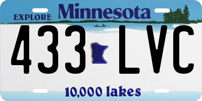 MN license plate 433LVC