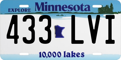 MN license plate 433LVI