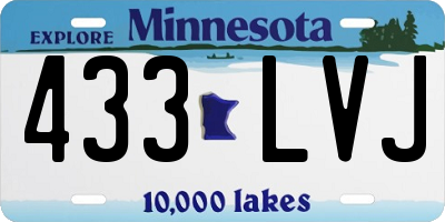 MN license plate 433LVJ