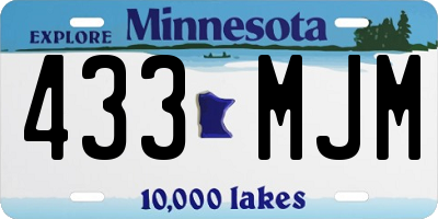 MN license plate 433MJM