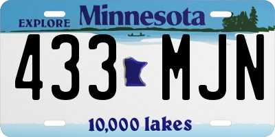 MN license plate 433MJN