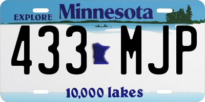 MN license plate 433MJP