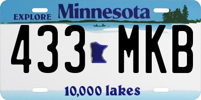 MN license plate 433MKB