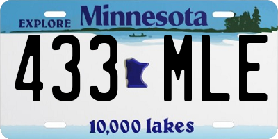 MN license plate 433MLE