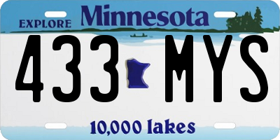 MN license plate 433MYS