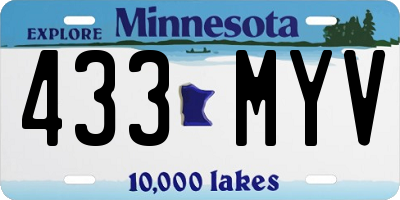 MN license plate 433MYV