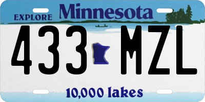 MN license plate 433MZL