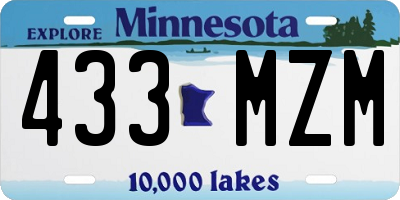 MN license plate 433MZM