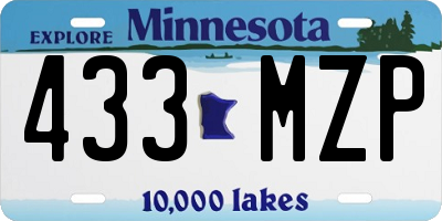 MN license plate 433MZP