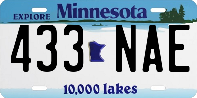 MN license plate 433NAE