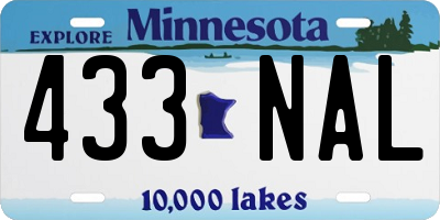 MN license plate 433NAL
