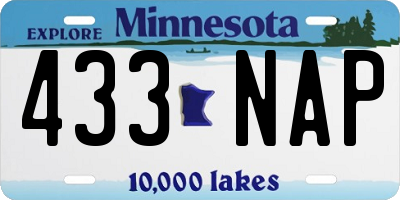 MN license plate 433NAP