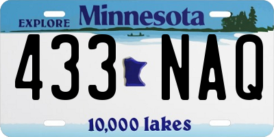 MN license plate 433NAQ