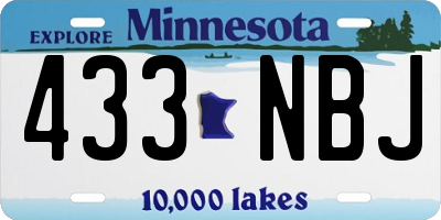 MN license plate 433NBJ