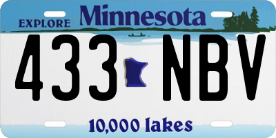MN license plate 433NBV