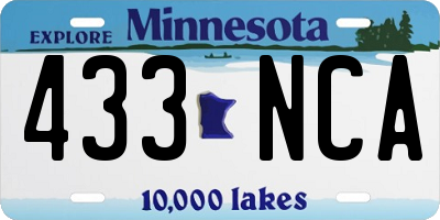 MN license plate 433NCA