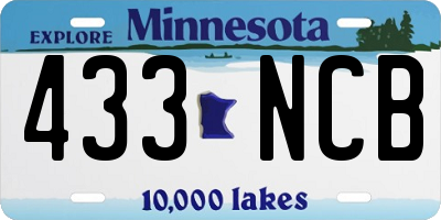 MN license plate 433NCB