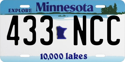 MN license plate 433NCC