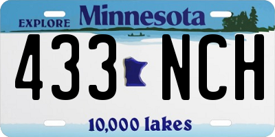 MN license plate 433NCH