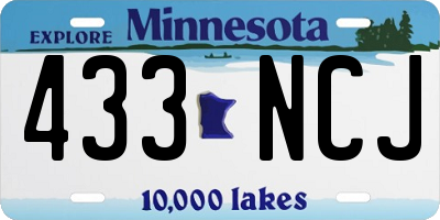 MN license plate 433NCJ