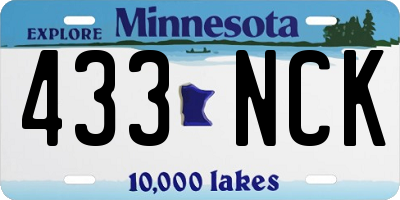 MN license plate 433NCK