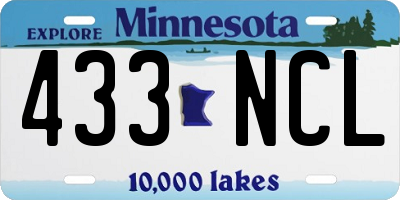 MN license plate 433NCL