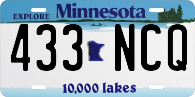 MN license plate 433NCQ