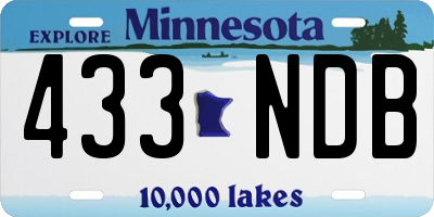 MN license plate 433NDB