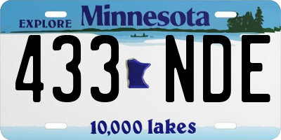 MN license plate 433NDE