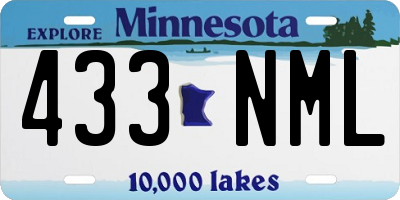 MN license plate 433NML