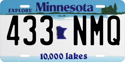 MN license plate 433NMQ