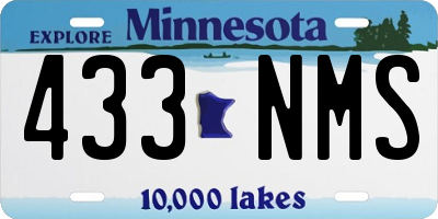 MN license plate 433NMS