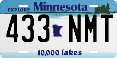 MN license plate 433NMT