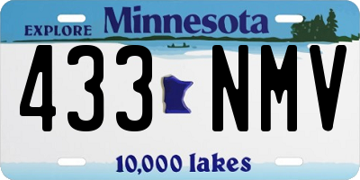 MN license plate 433NMV