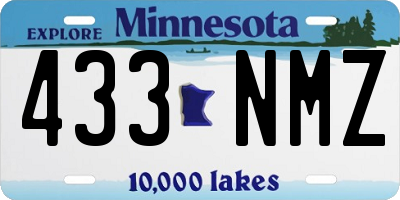 MN license plate 433NMZ