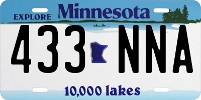 MN license plate 433NNA