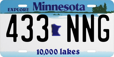 MN license plate 433NNG