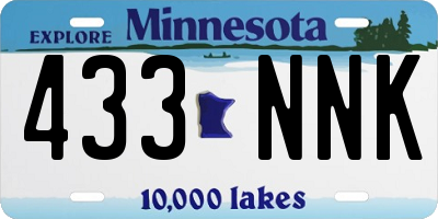 MN license plate 433NNK