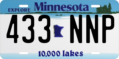 MN license plate 433NNP