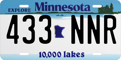MN license plate 433NNR