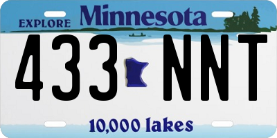 MN license plate 433NNT